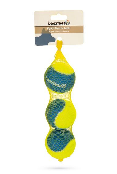 Hračka pro psy, tenisáky, modro - žlutá, 3 ks, průměr 6.3 cm-28083