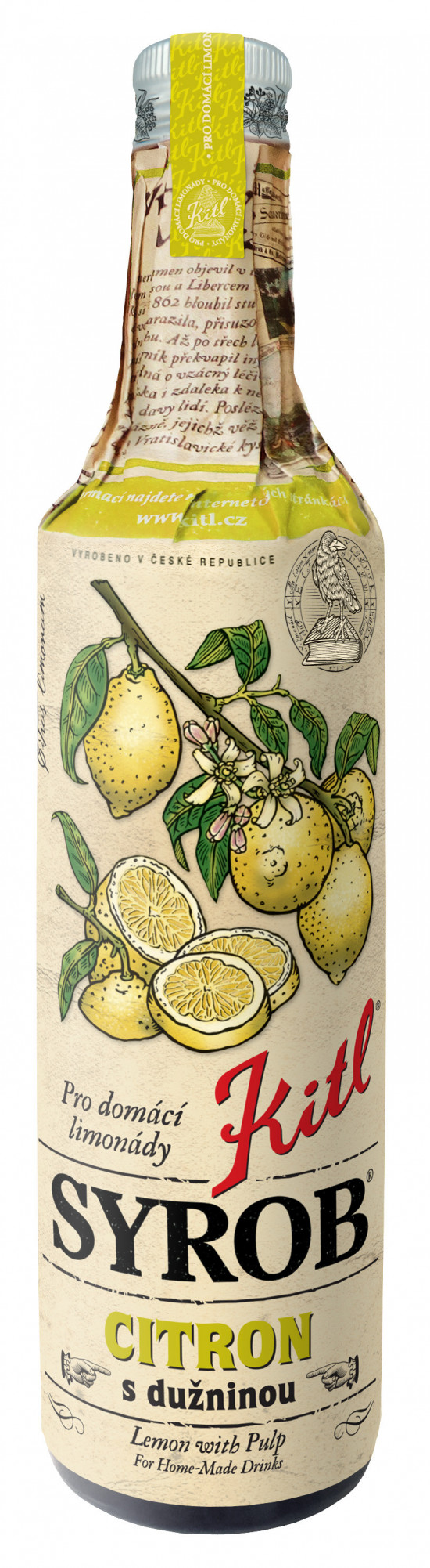 Hustý ovocný sirup, Kitl Syrob Citron s dužninou, 500 ml