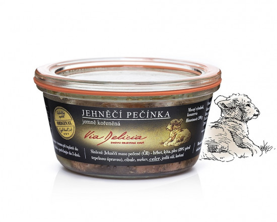 Jehněčí pečínka jemně kořeněná, Via Delicia, bez lepku, 210 g