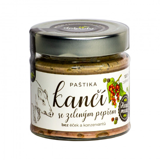 Kančí paštika se zeleným pepřem, Dobroty z přírody, 150 g