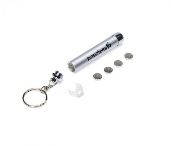 Kapesní laser LED, stříbrný, 8 cm-28179