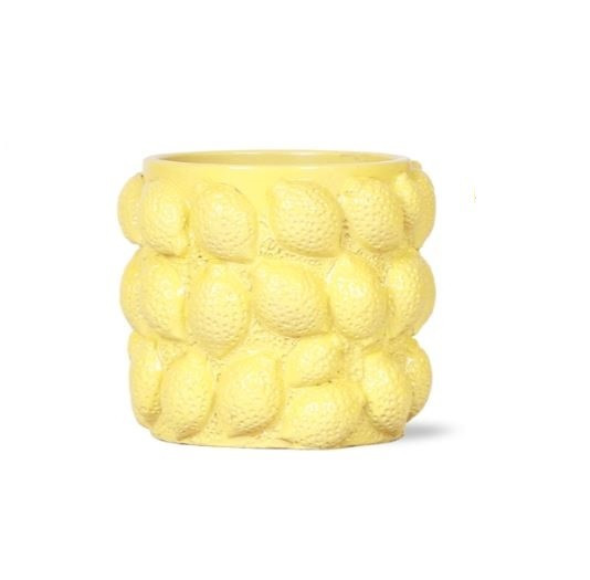 Keramický obal Kolibri Citrus, průměr 9 cm, žlutý