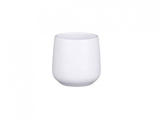 Keramický obal na květináč Mica AMBER, průměr 12 cm, bílý mat