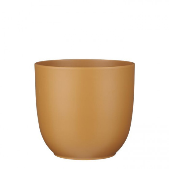 Keramický obal na květináč Mica TUSCA, průměr 31 cm, světle hnědý mat