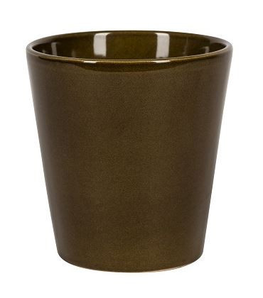Keramický obal na květináč NDT COPENHAGEN, glazovaný, průměr 13 cm, rezavý