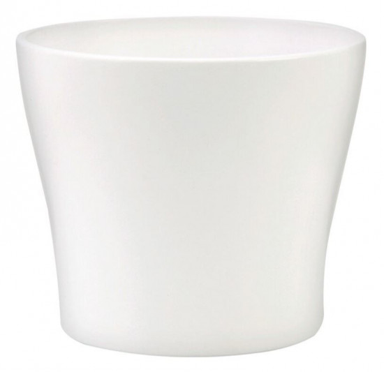 Keramický obal na květináč Scheurich 808 PANNA, průměr 11 cm, bílý