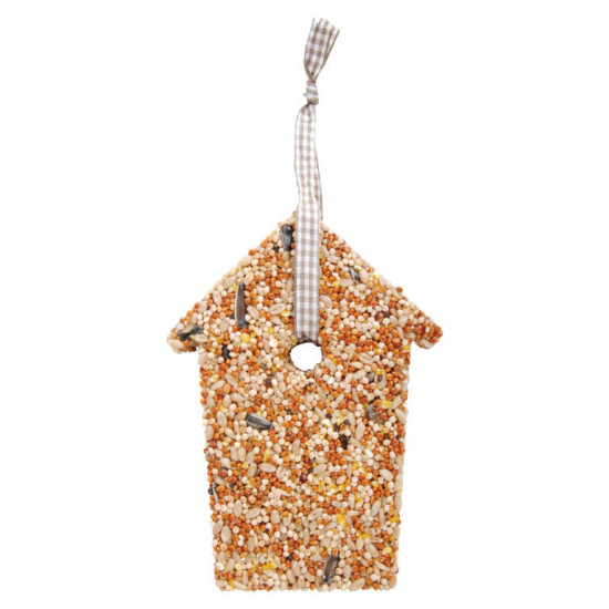 Krmivo pro ptáky, Esschert Design dům, 10.9 - 15.3 cm, lisovaný ptačí zob, 250 g