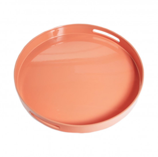 Kulatý podnos, průměr 37 cm, broskový-20502