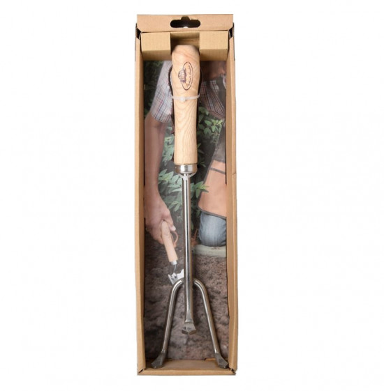 Kypřič půdy, Esschert Design, 3 hroty, délka 37 cm, stříbrný