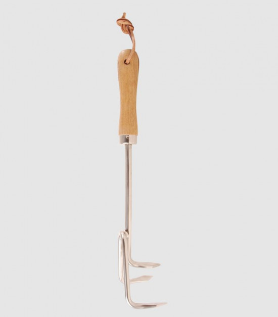 Kypřič půdy, Esschert Design, 3 hroty, délka 37 cm, stříbrný-27170