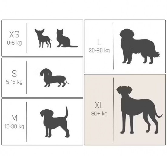 Látkový pelíšek pro psa DOG BOX, 70 x 110 x 10 cm, antracitový-28266