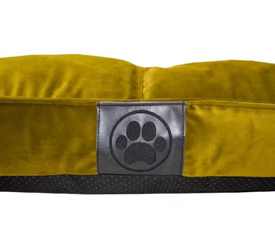 Látkový pelíšek pro psa DOG BOX, 70 x 110 x 10 cm, okrový-28274