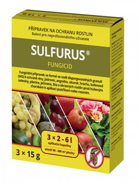 Likvidátor houbových chorob, SULFURUS, balení 3 x 15 g