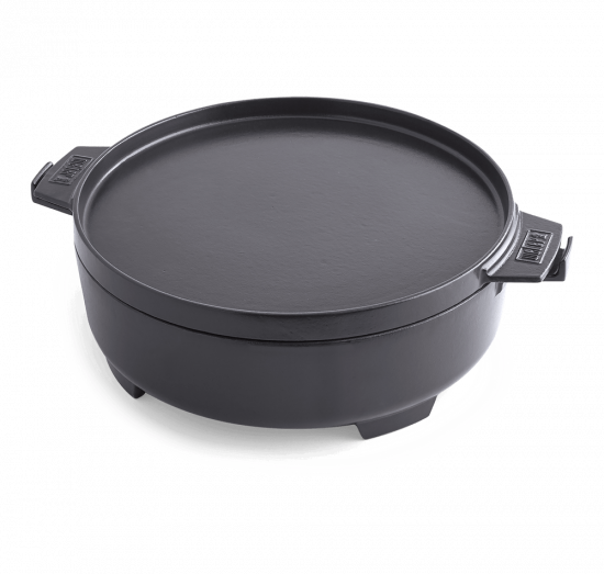 Litinový hrnec 2v1 pro grilovací rošty Weber Gourmet BBQ, objem 6,8 l