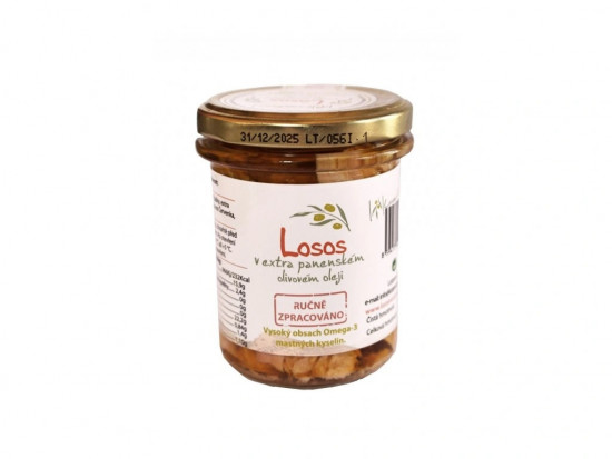 Losos v olivovém oleji, kousky, Lozano Červenka, 200 g