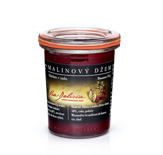 Malinový džem bez zrníček, Via Delicia, 175 g-25255
