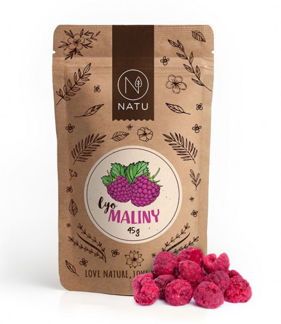 Maliny sušené mrazem, NATU, 45 g