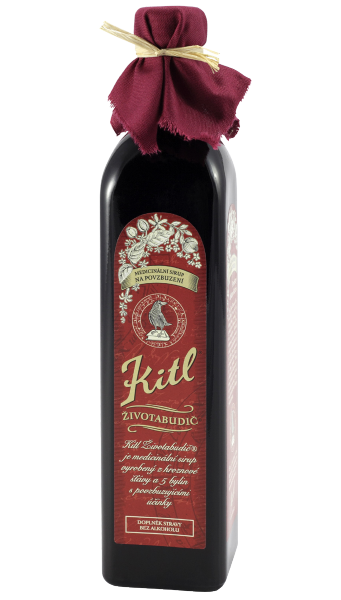 Medicinální bylinný sirup, Kitl Životabudič, bez cukru, 250 ml