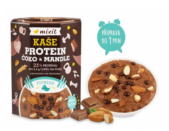 Minutová kaše, Mixit PROTEIN, ČOKOLÁDA A MANDLE, dóza, 320 g