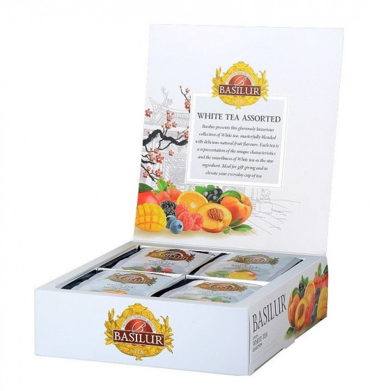 Mix bílých čajů, Basilur White Tea Assorted, porcovaný s přebalem, 40 sáčků-28386