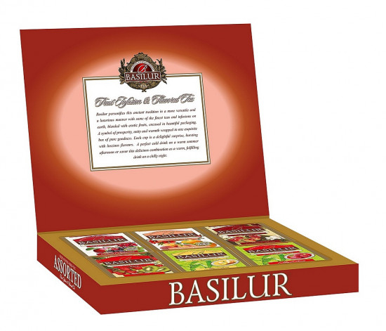 Mix čajů, Basilur Assorted Fruit and Flavoured Tea, porcovaný s přebalem, 30 sáčků-15373