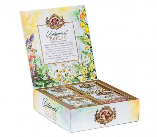 Mix čajů, Basilur Botanical Breeze Cooling Teas Assorted, porcovaný s přebalem, 40 sáčků-28389