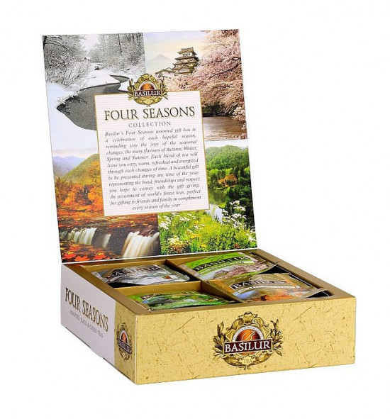 Mix čajů, Basilur Four Seasons Assorted, porcovaný s přebalem, 40 sáčků-15349