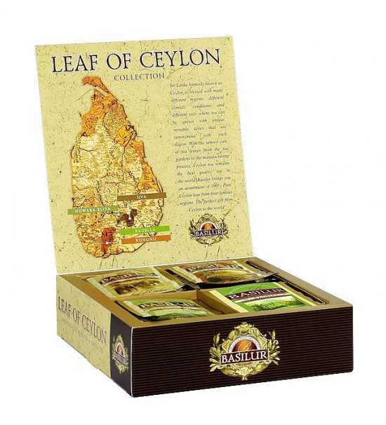 Mix čajů, Basilur Leaf of Ceylon Assorted, porcovaný s přebalem, 40 sáčků-15345