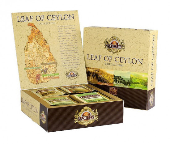 Mix čajů, Basilur Leaf of Ceylon Assorted, porcovaný s přebalem, 40 sáčků-15346