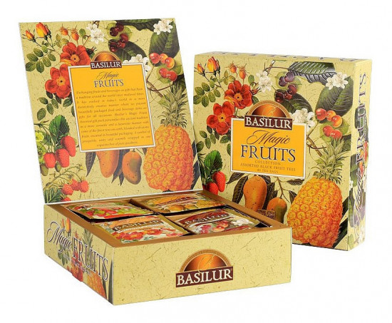 Mix čajů, Basilur Magic Fruits Assorted, porcovaný s přebalem, 40 sáčků-15329