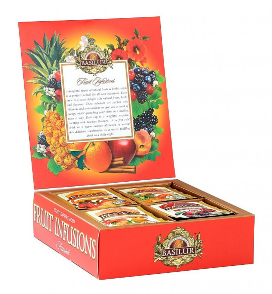 Mix ovocných čajů, Basilur Fruit Infusions Assorted, porcovaný s přebalem, 40 sáčků-15342