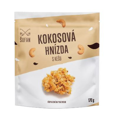 Müsli, Šufan Kokosová hnízda s kešu, sáček, 170 g
