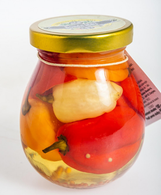 Nakládané feferonky Habanero, extra pálivé, Bouda 1883, 180 g-16992