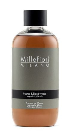 Náplň do aroma difuzéru, Millefiori Natural, Incense & Blond Woods, provonění 90 dní
