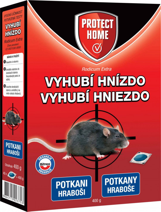 Nástraha na hraboše a potkany, Bayer Garden RODICUM EXTRA, balení 400 g