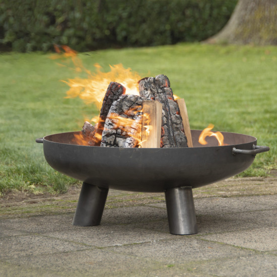 Ocelové kulaté ohniště Esschert Design, průměr 60 cm, černé-12950