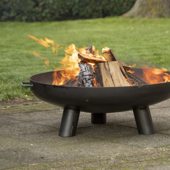 Ocelové kulaté ohniště Esschert Design, průměr 70 cm, černé-6990