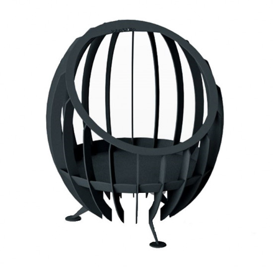 Ocelové ohniště The Egg, rozměr 80 x 70 x 70 cm, černé
