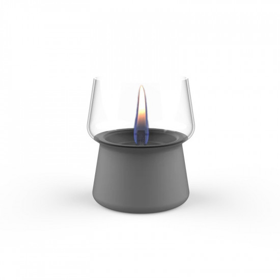 Olejová lucerna Amaryllis 10, Tenderflame, sklo, 12 x 13.5 cm, tmavě šedá