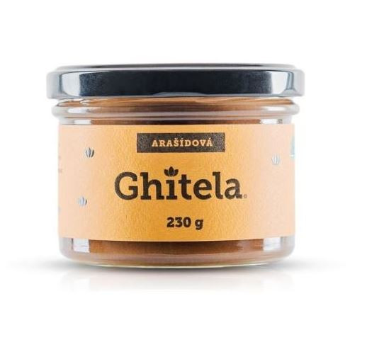 Ořechové máslo, České ghíčko Ghitela Arašídová Bio, dóza sklo, 230 g