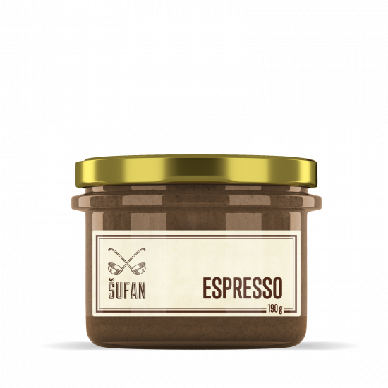 Ořechové máslo, Šufan Espresso, 190 g