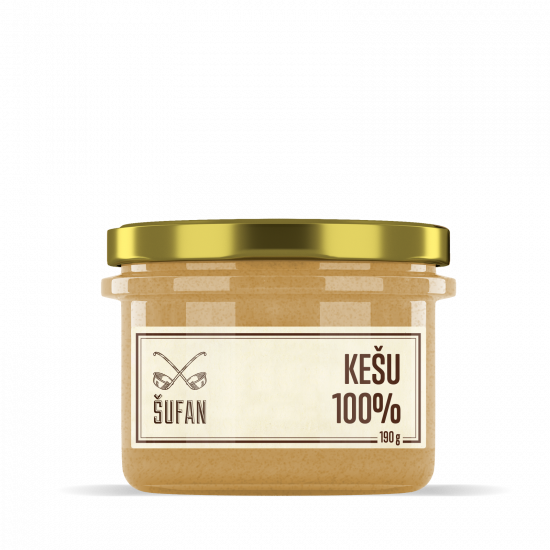 Ořechové máslo, Šufan Kešu 100%, 190 g