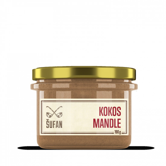 Ořechové máslo, Šufan Kokos - mandle, 190 g