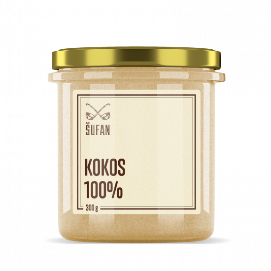 Ořechové máslo, Šufan Raw Kokos 100%, 300 g
