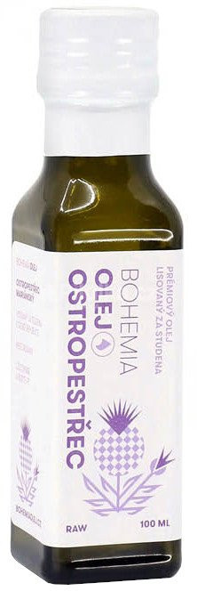 Ostropestřcový olej, Bohemia olej, Raw kvalita, 100 ml