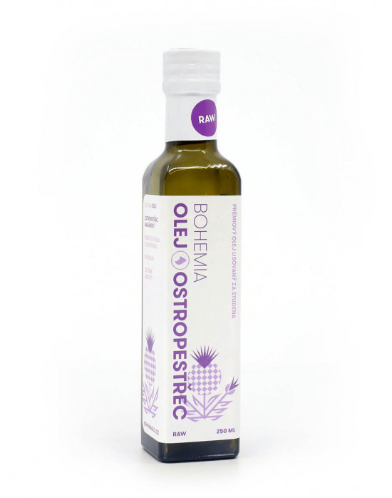 Ostropestřcový olej, Bohemia olej, Raw kvalita, 250 ml