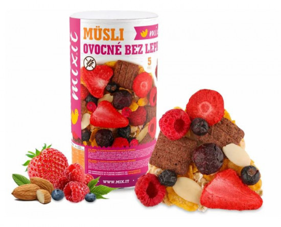 Ovocné müsli bez lepku, Mixit, dóza, 290 g