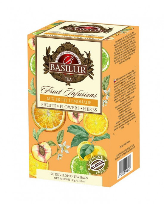 Ovocný čaj, Basilur Mix  Fruit Lemonade, porcovaný s přebalem, 20 sáčků