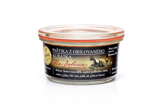 Paštika z grilovaného kuřátka, Via Delicia, bez lepku, 130 g