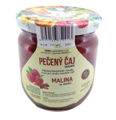 Pečený ovocný čaj, Nature Notea Malina se skořicí, rodinné balení, 430 ml